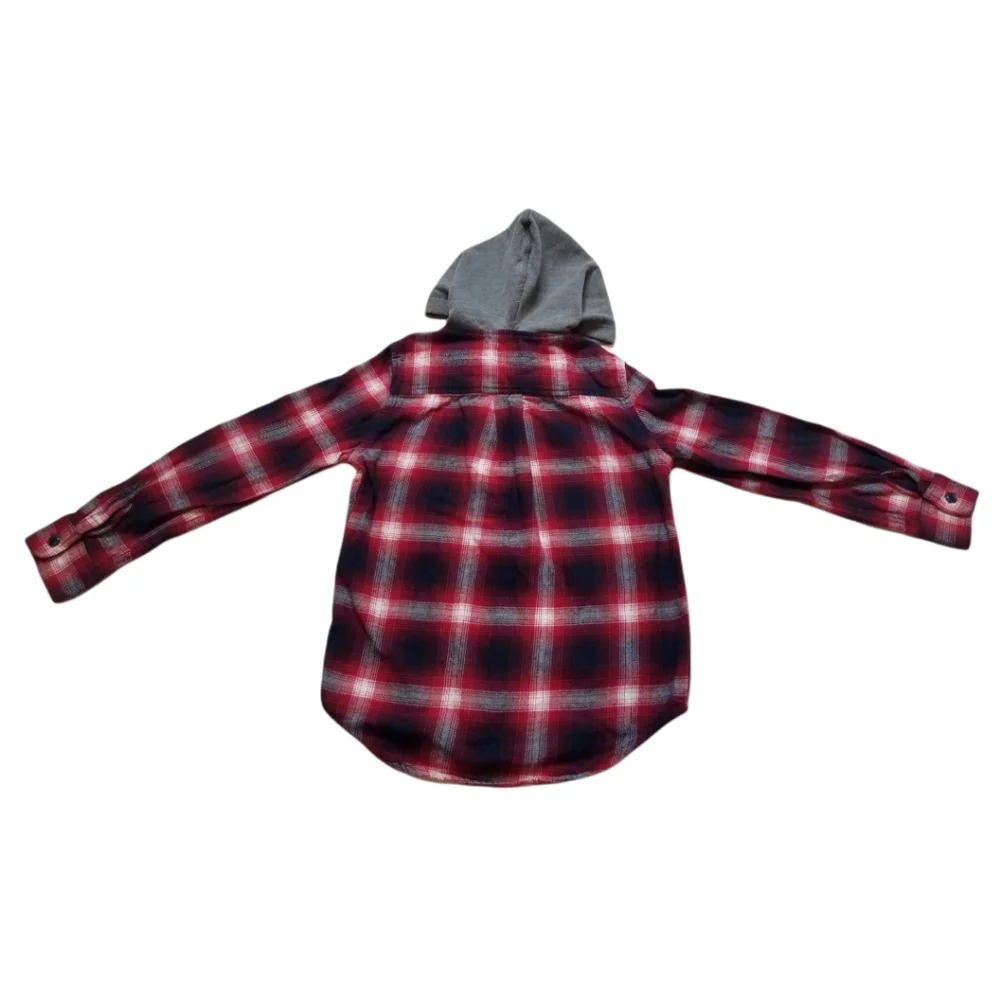 The Children's Place Hooded Shirt Jacket Size M 7/8